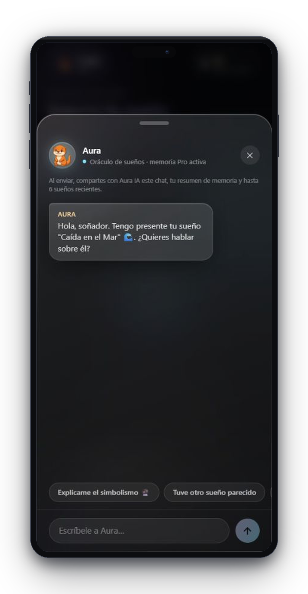 Aura oracle chat screen