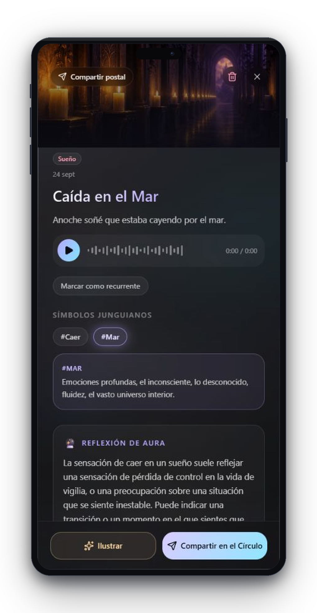 Aura symbol exploration screen